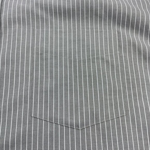 Vintage Eddie Bauer Shirt Men XXL Gray Stripes Wrinkle & Stain Resistant Classic - Picture 3 of 8